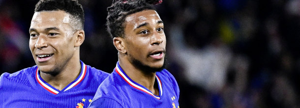 Frankreich Fussballstars Mbappe and Olise im Einsatz in der WM-Qualifikation
